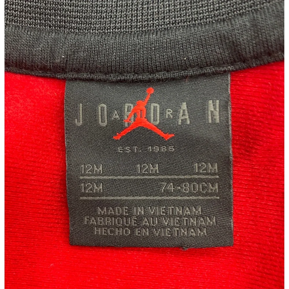 Jordan Infant Red Black Jumpman Tracksuit Set 12M A449-KR5